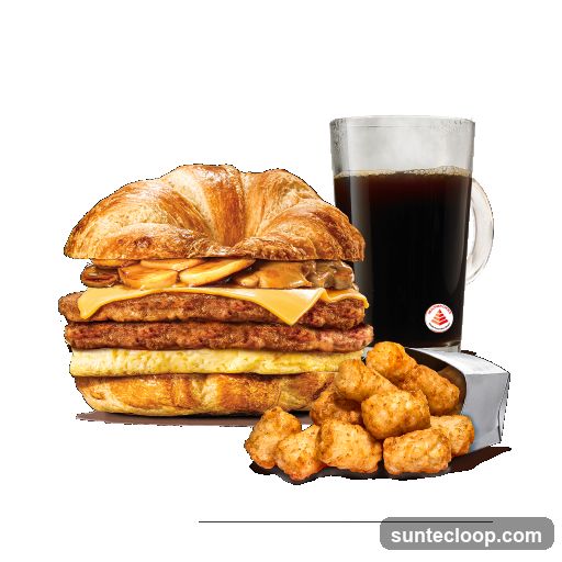 Breakfast Croissant Sandwich Meal