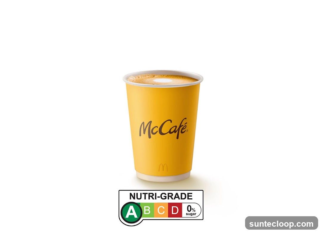 McCafé Coffee Cup with Nutri-Grade Label