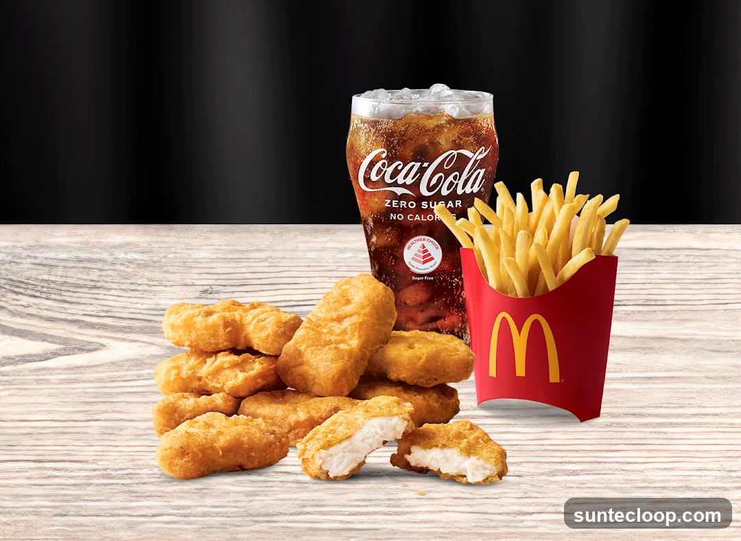 Chicken McNuggets, Fries, and Coca-Cola Zero Sugar