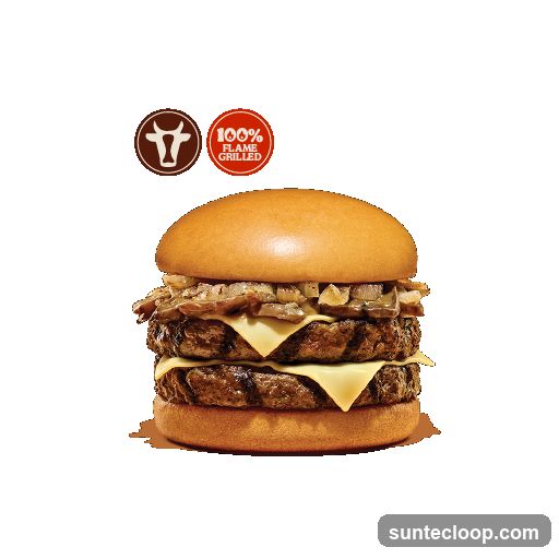 Double Cheeseburger with Mushrooms