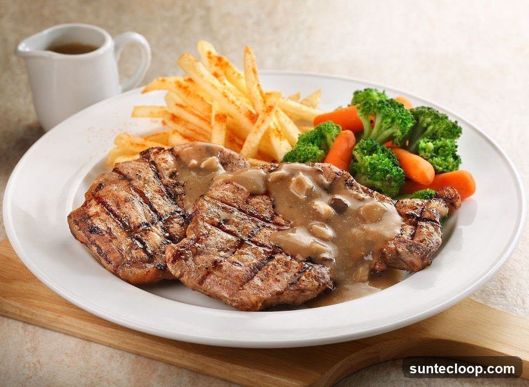 Steak with Fries and Vegetables