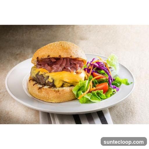Cheeseburger with Salad