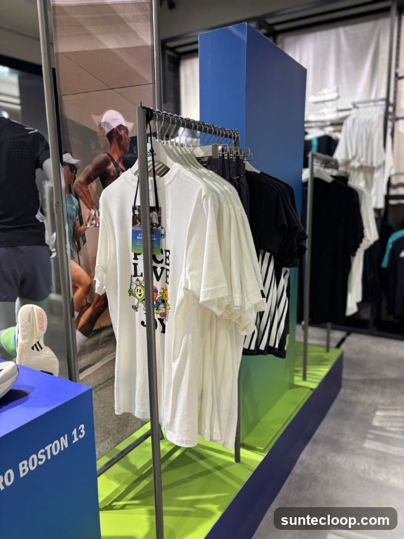 T-shirts on display