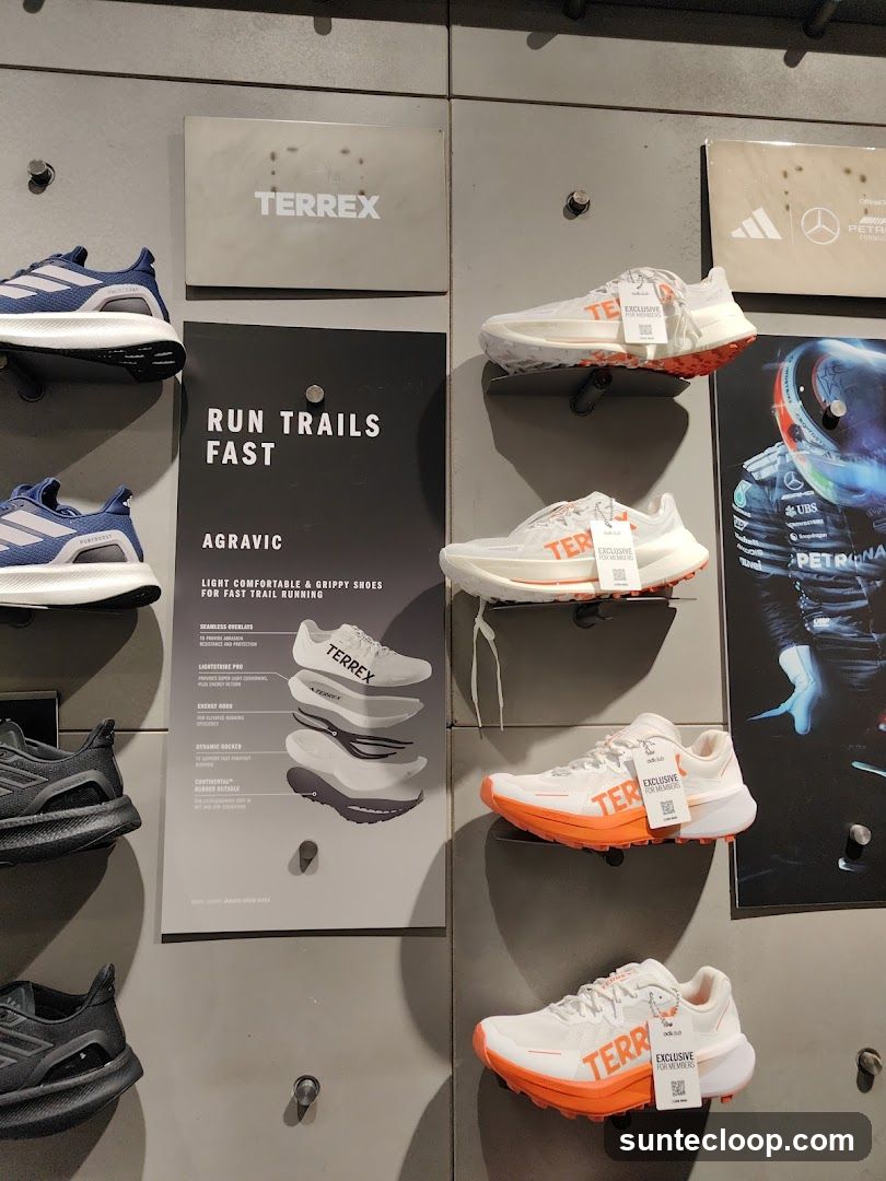 Adidas Terrex Trail Running Shoes Display