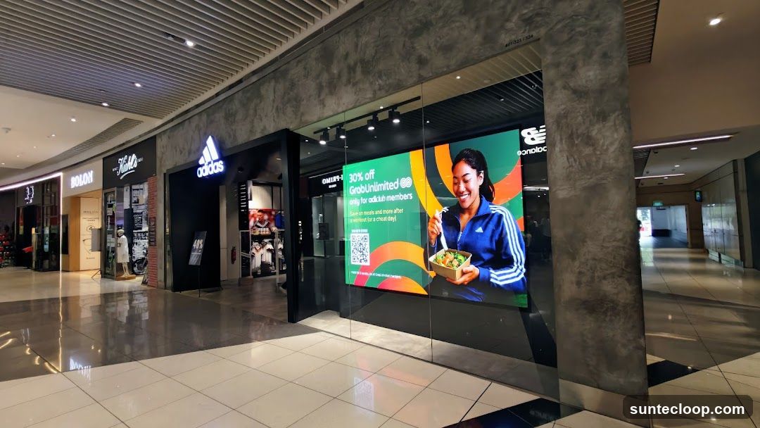Storefronts with advertisements