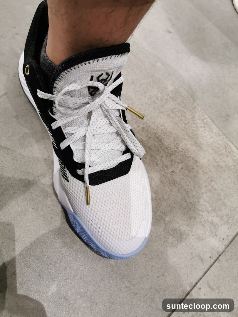 White and Black Basketball Shoes