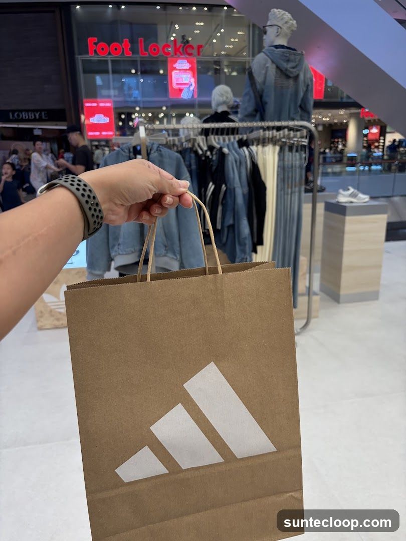 Shopping Bag with Adidas Logo