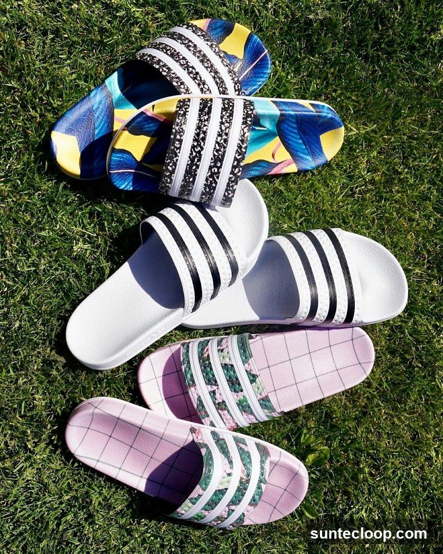 Adidas Slides on Grass