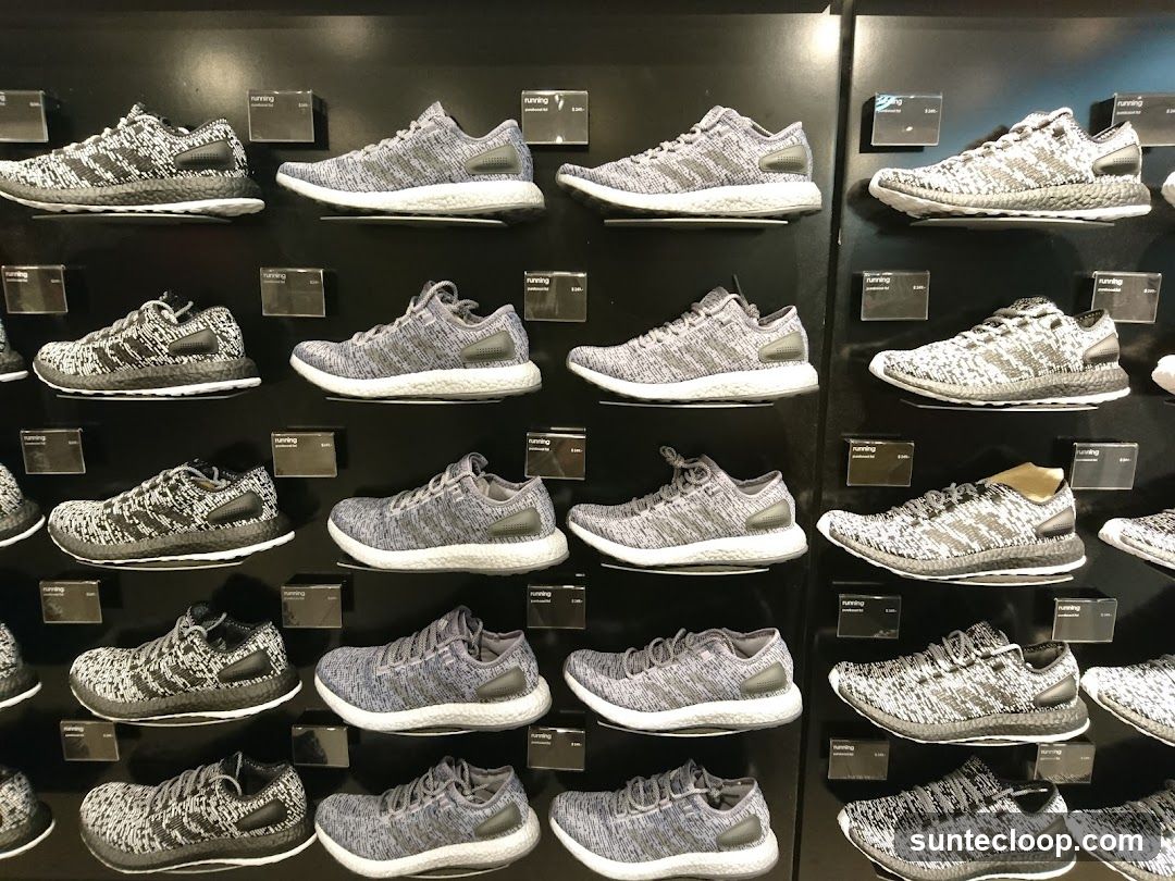 Adidas Running Shoes Display