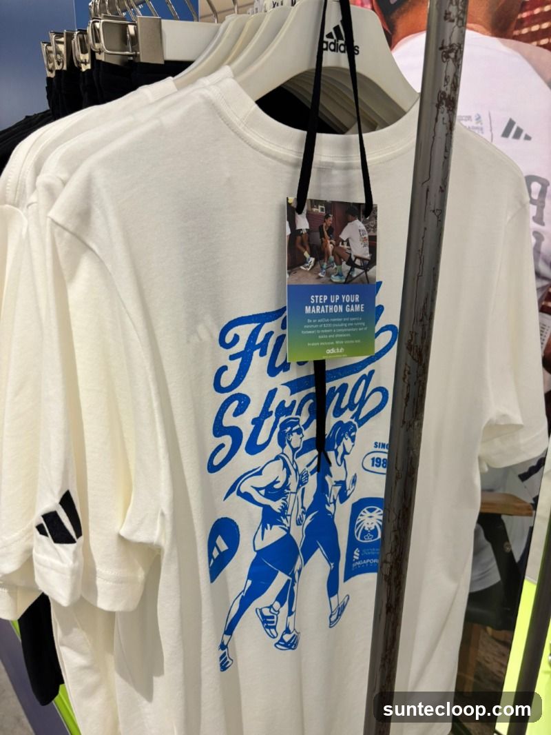 Adidas T-shirt with Marathon Graphic