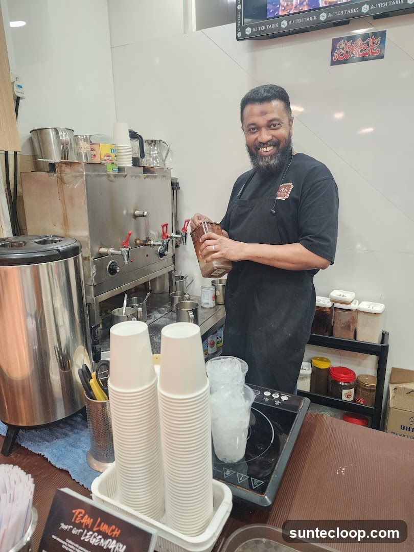Man preparing drinks