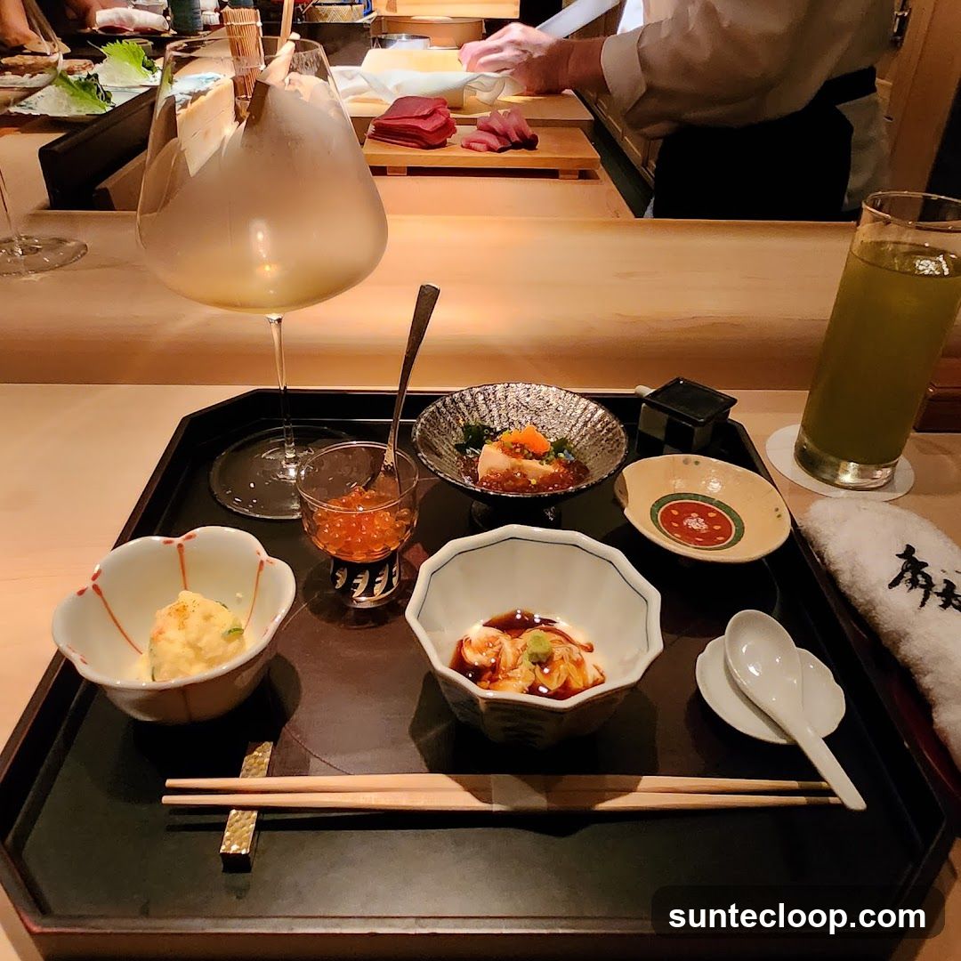 Japanese Appetizers and Drink