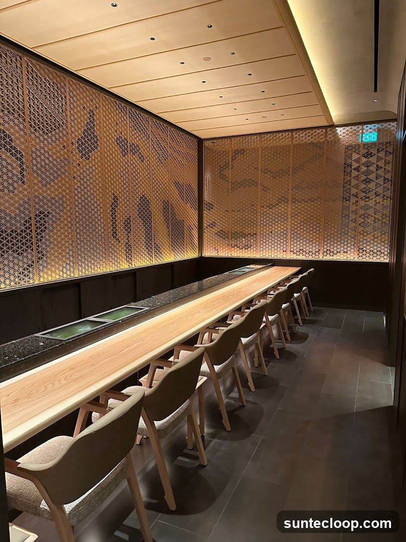 Restaurant Interior with Counter Seating