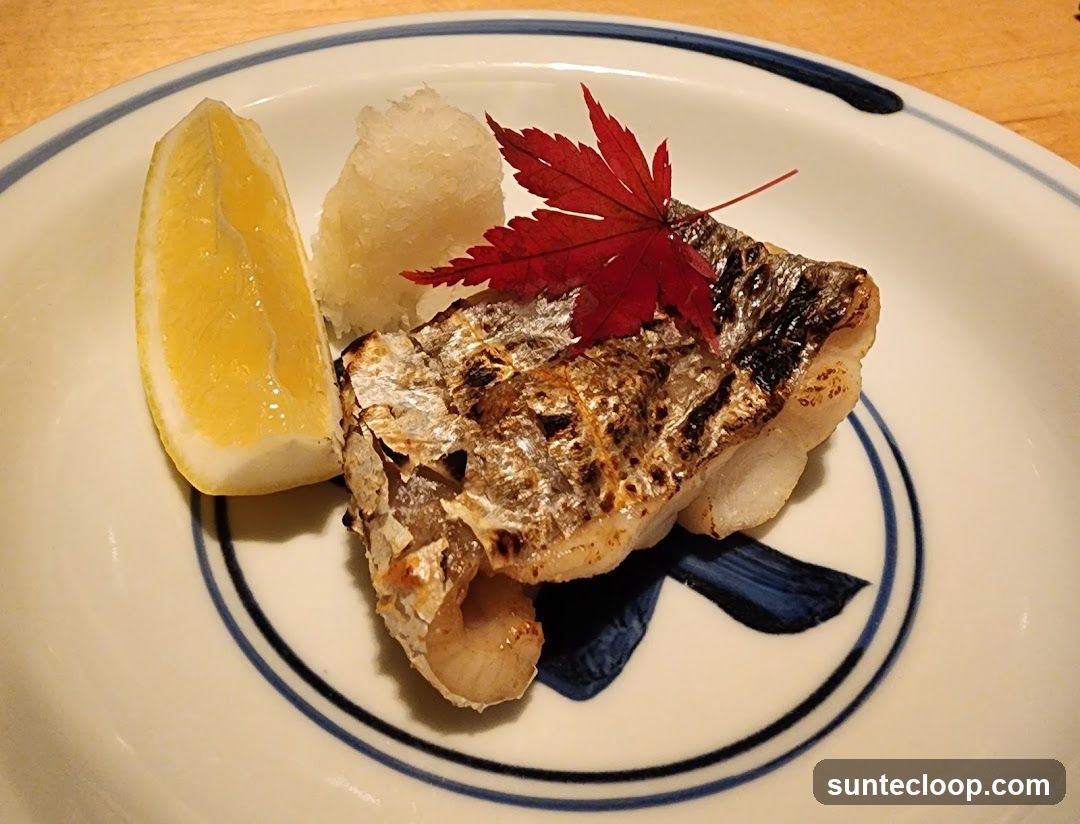 Grilled Fish with Lemon and Grated Daikon