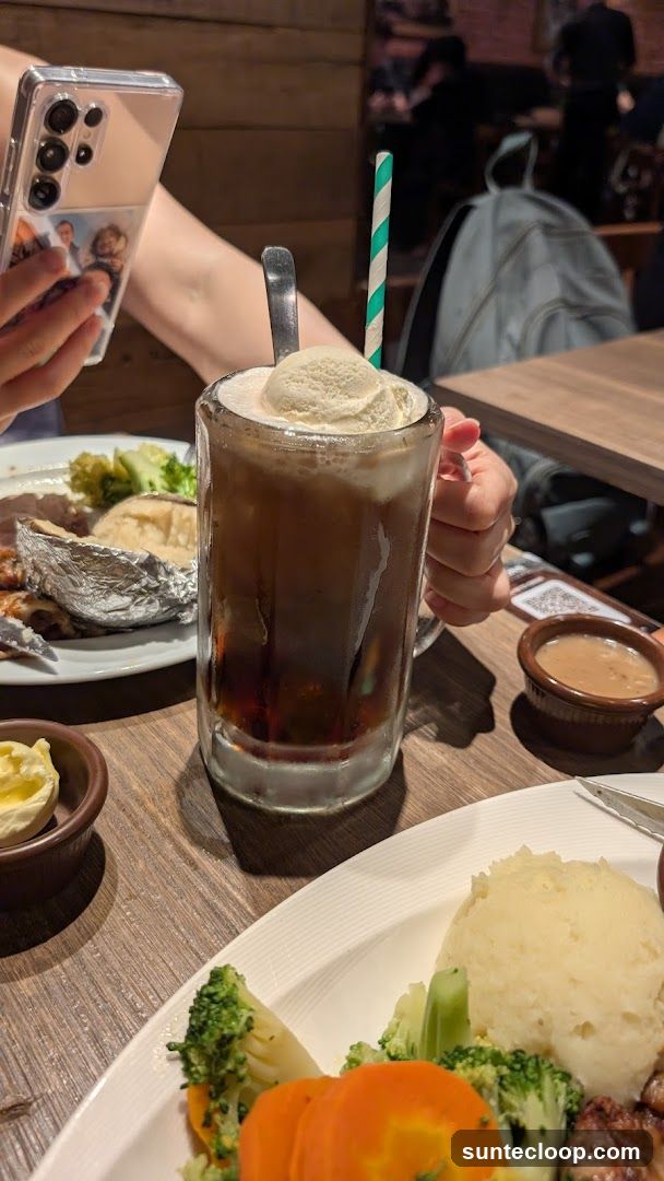 Root Beer Float and Meal