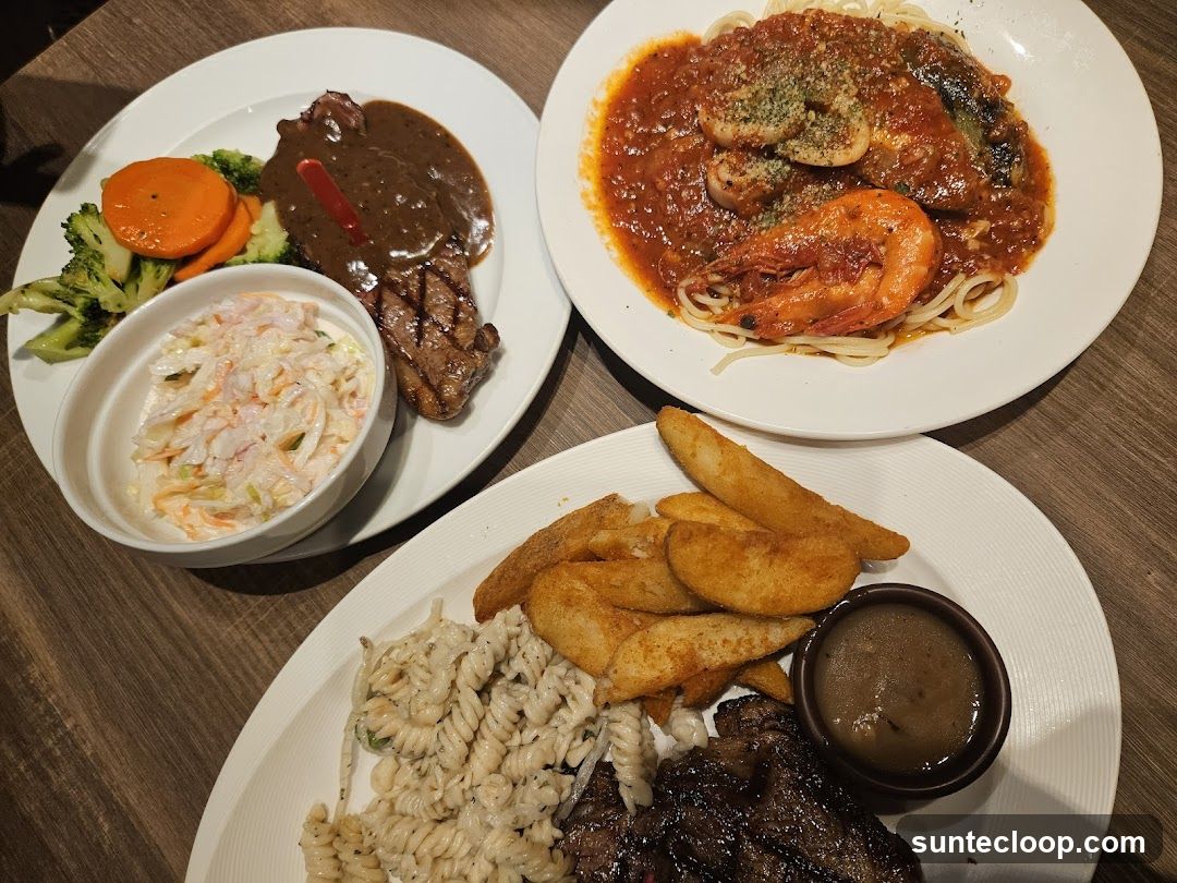Three Plates of Food