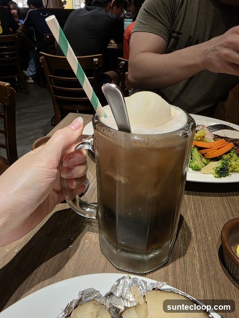Root Beer Float and Baked Potatoes