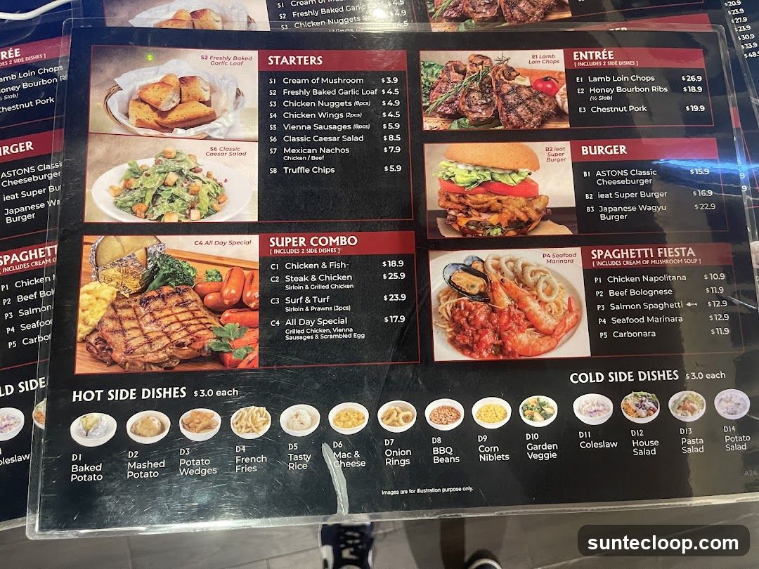 ASTONS Special Menu