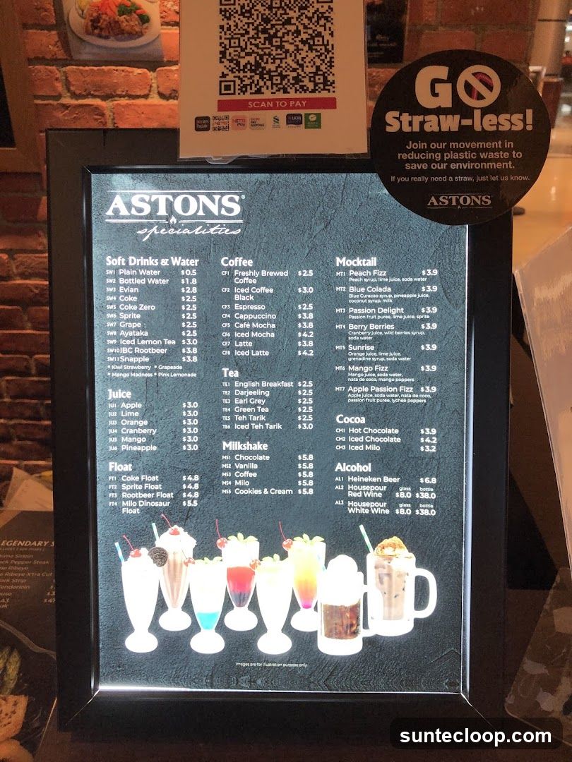 ASTONS Specialties Menu