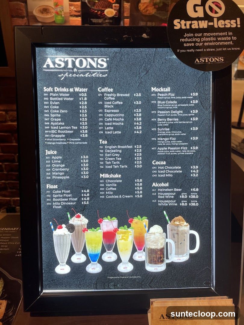 ASTONS Specialties Menu