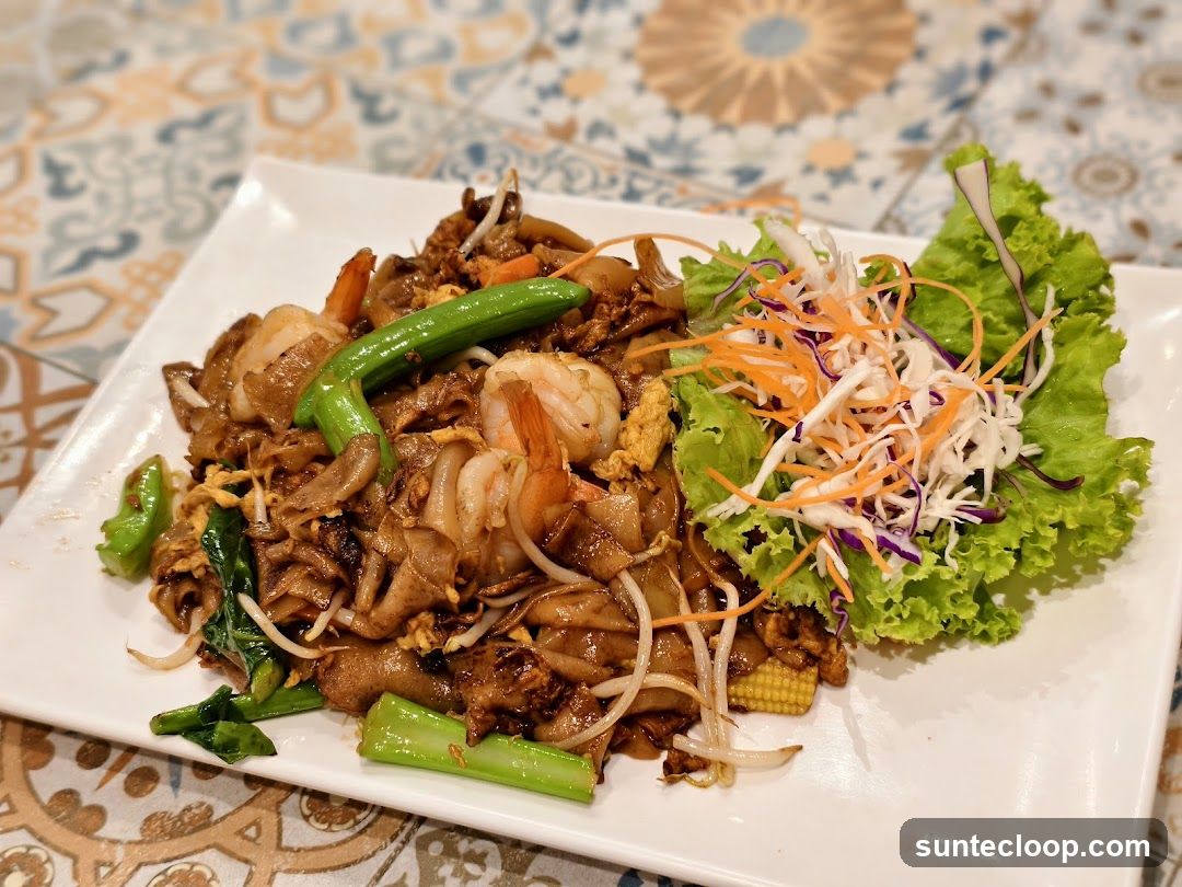 Pad See Ew with Shrimp