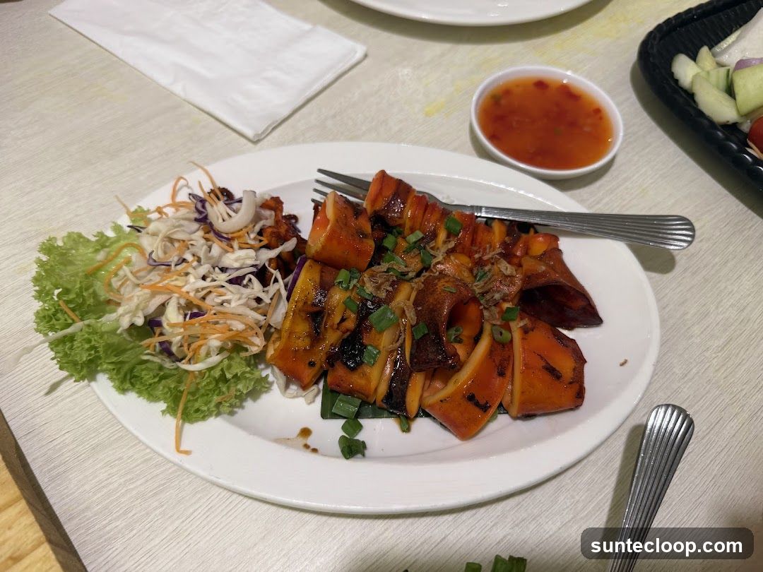 Grilled Squid with Salad