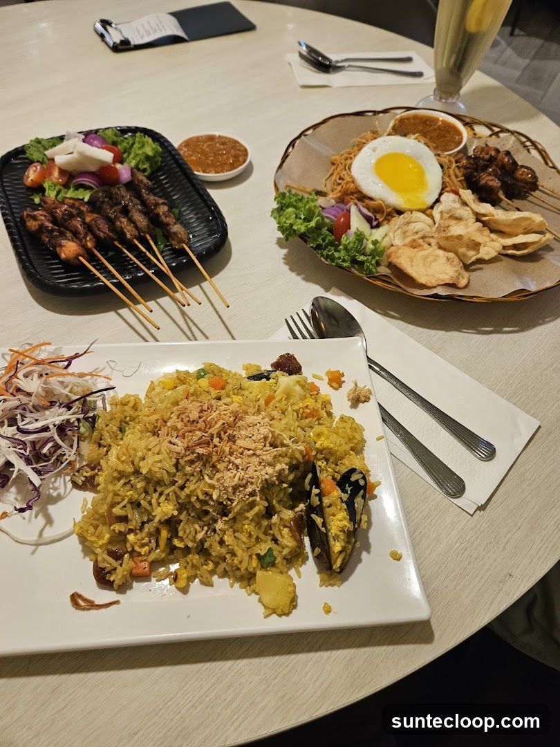 Table with Indonesian Food