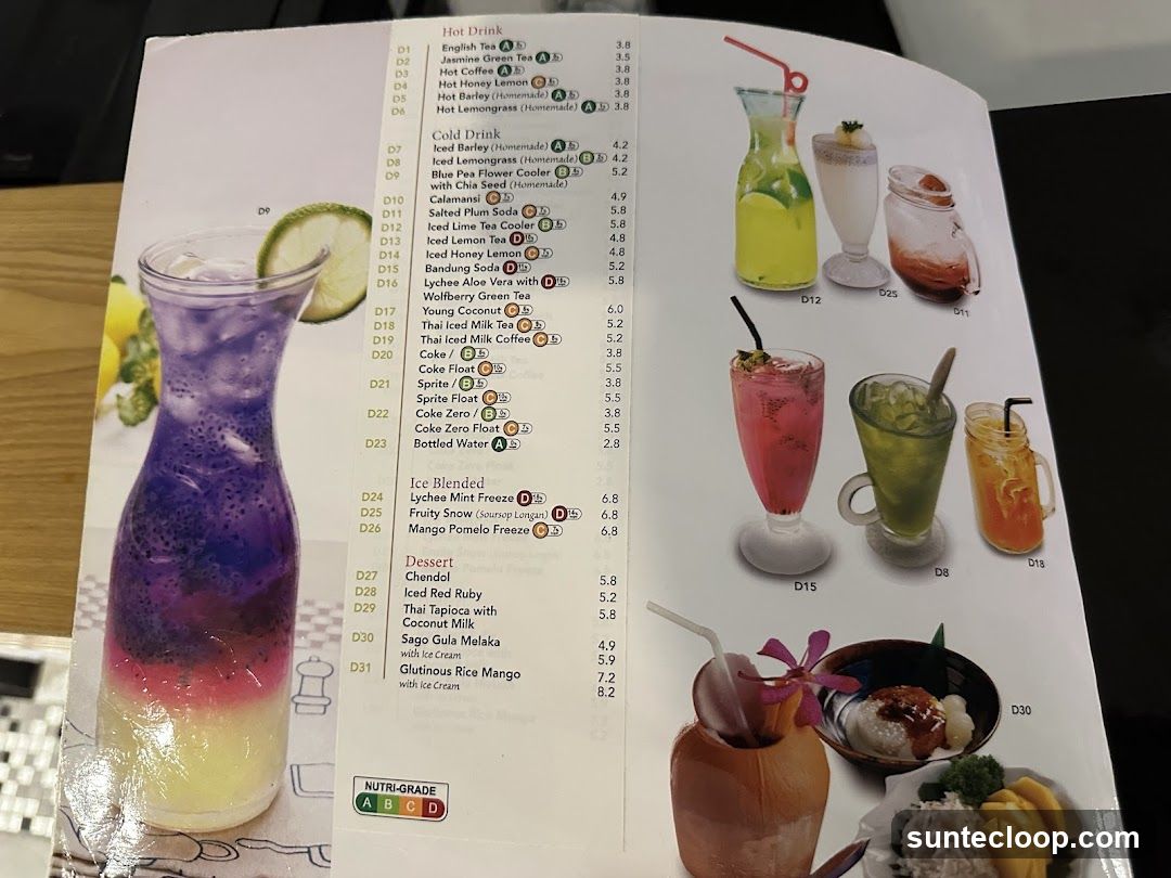 Drinks and Desserts Menu
