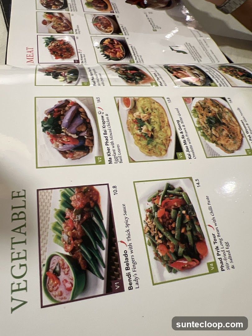 Vegetable Menu