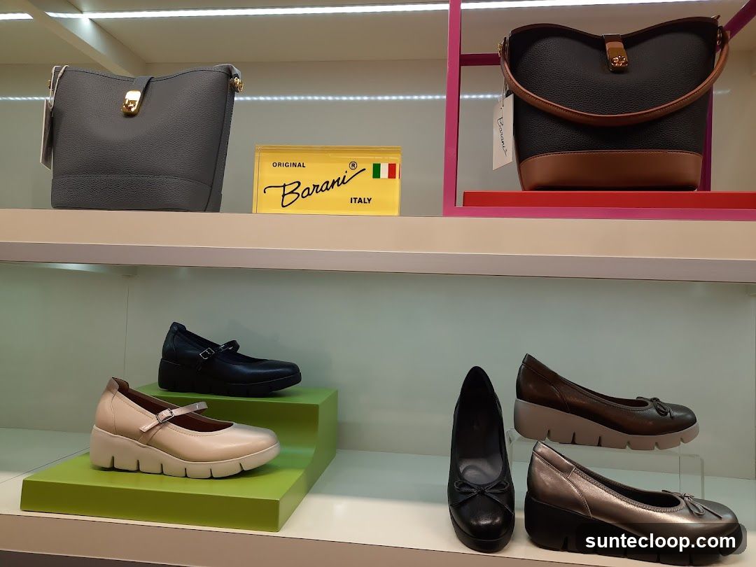 Barani Italy Handbags and Shoes Display