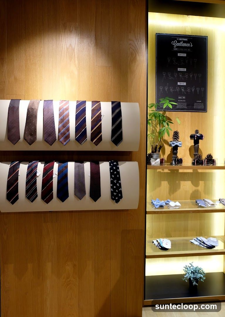Display of Ties and Accessories