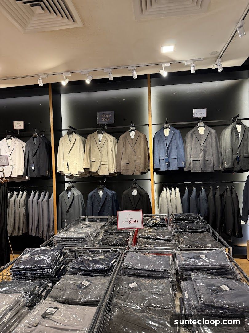 Men's Suits and Pants Display