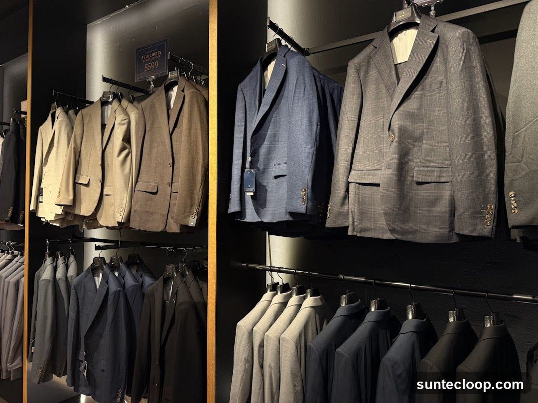 Men's Suits Display