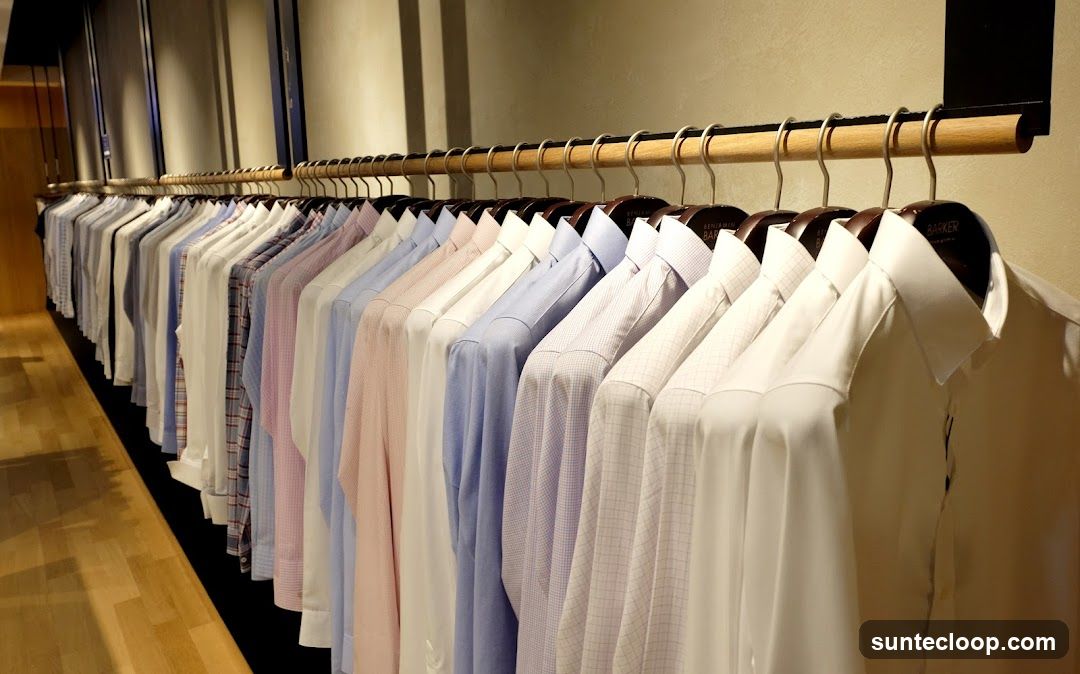 Men's Dress Shirts on Display