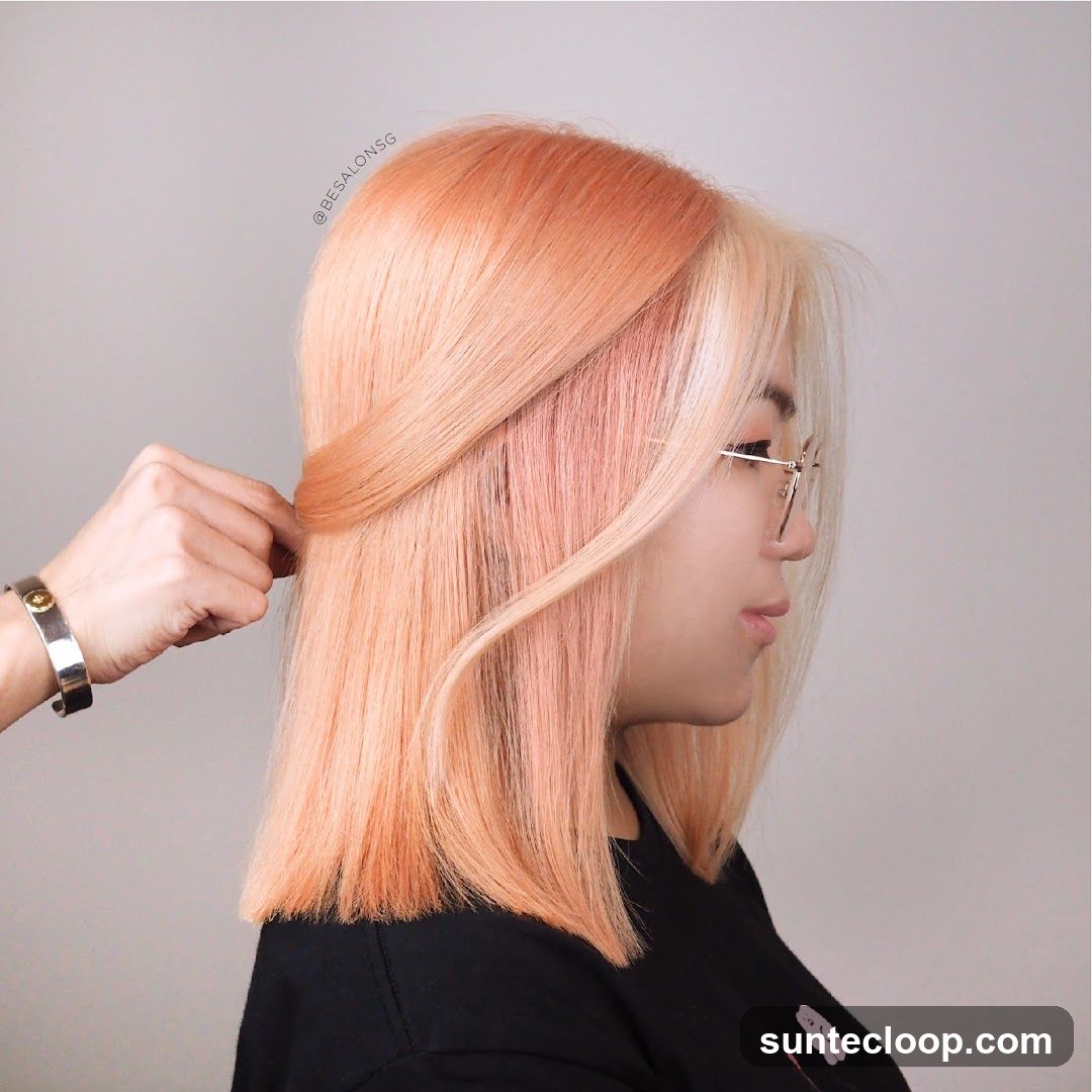 Woman with Peach and Blonde Hair