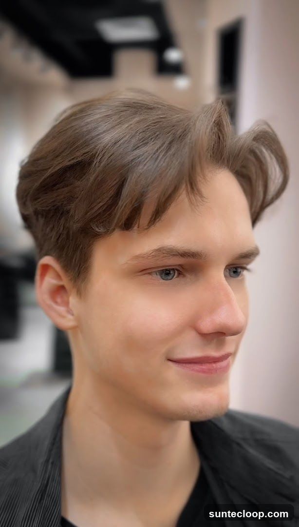 Man with styled hair
