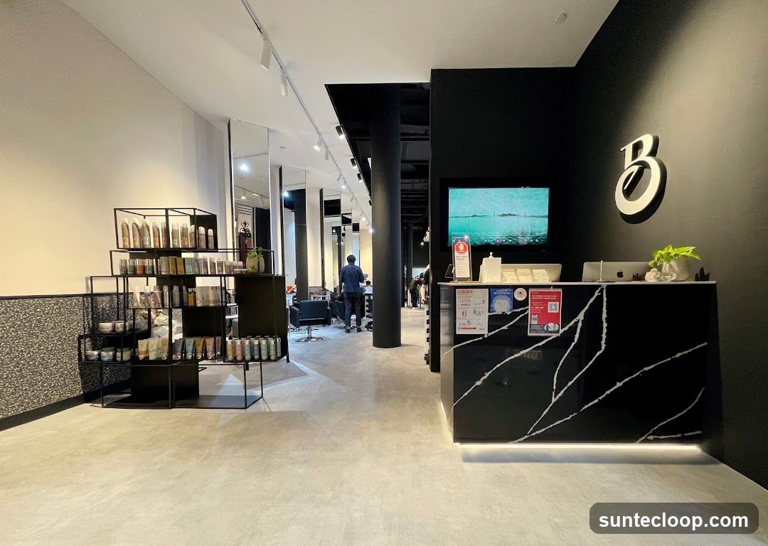 Salon Interior with Reception Desk