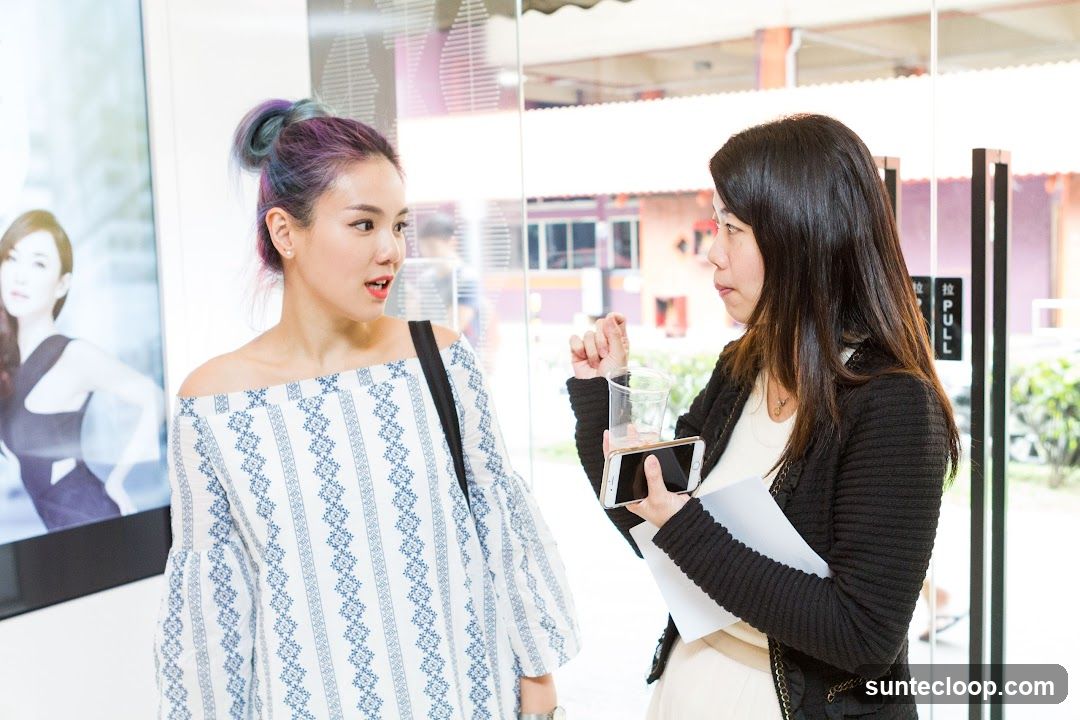 Two women talking