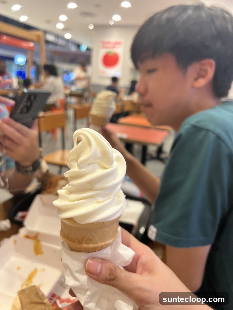 People Enjoying Ice Cream Cones