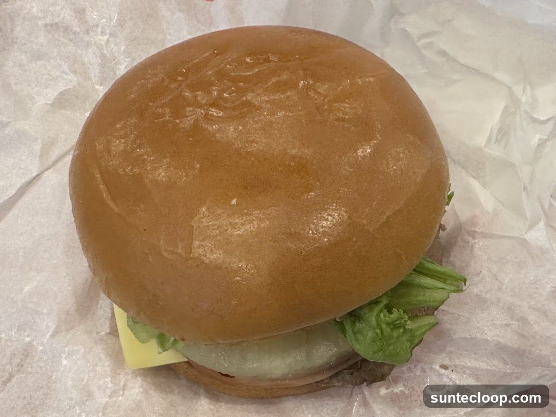 Burger on White Paper