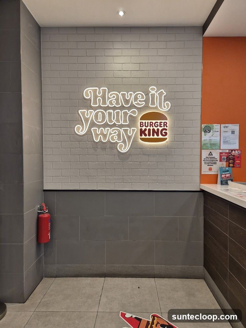 Burger King neon sign