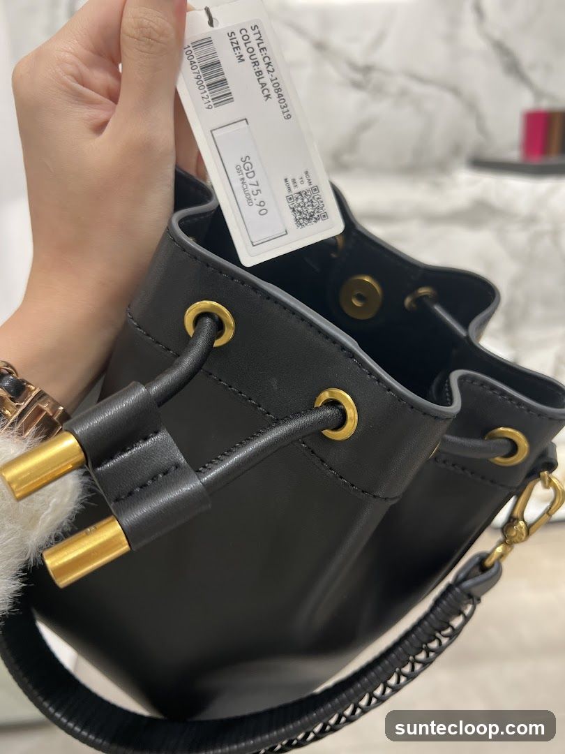Black Bucket Bag