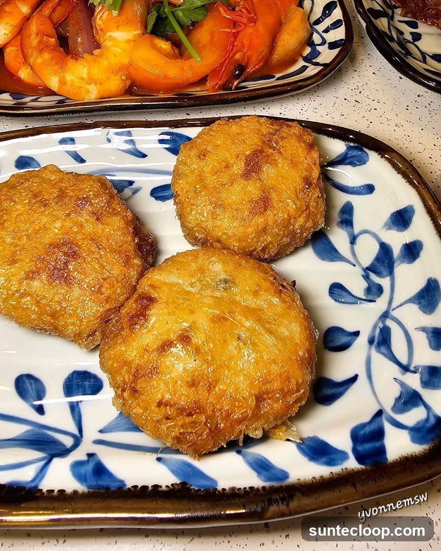 Fried Patties and Shrimp