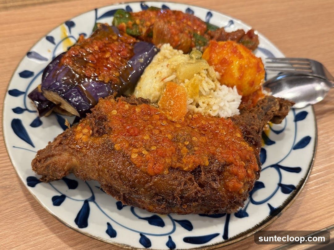 Spicy Fried Chicken and Eggplant Dish