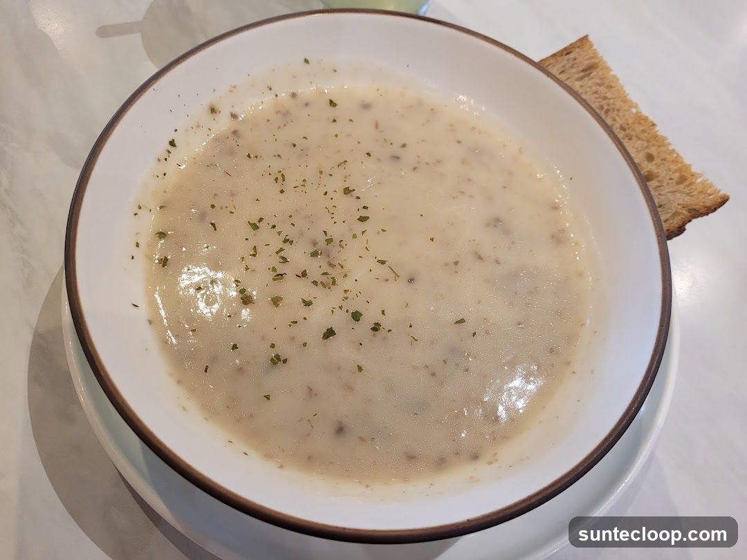 Mushroom Soup with Toast