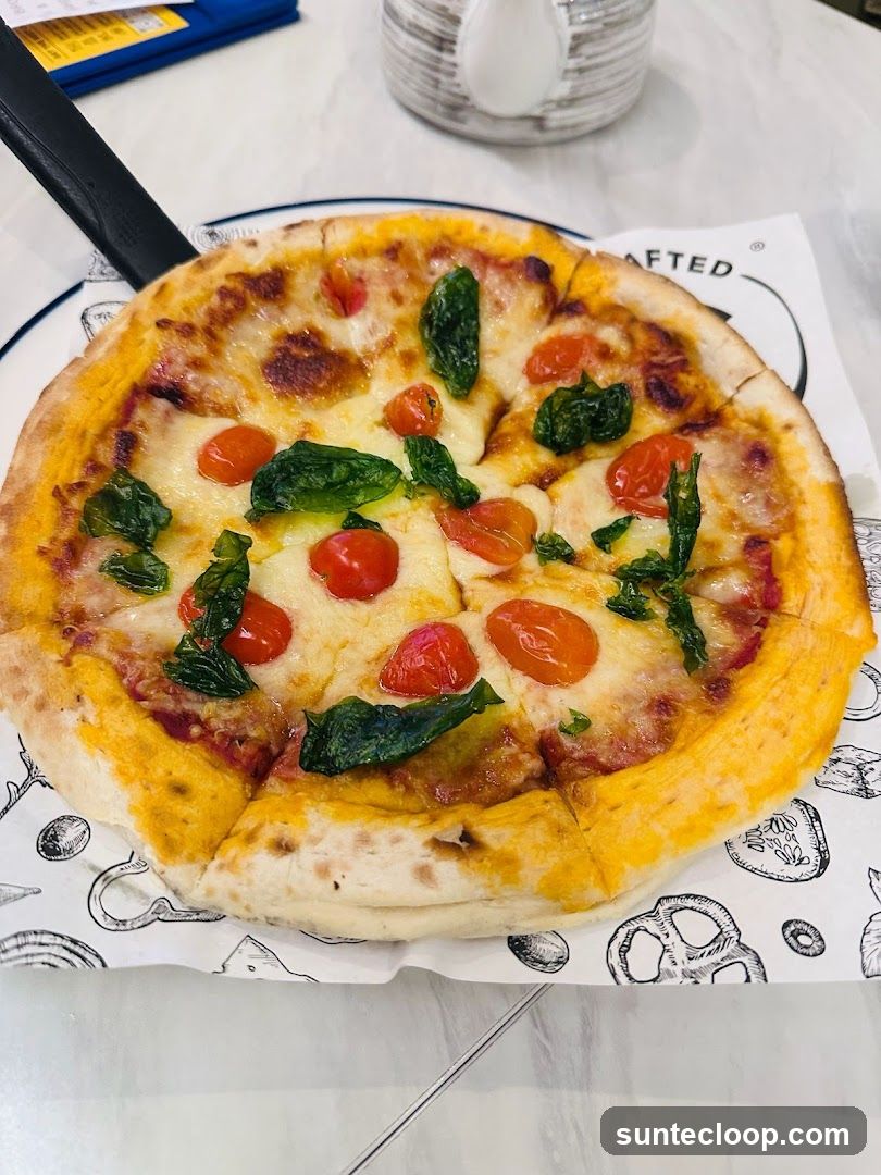 Pizza with Tomatoes and Basil