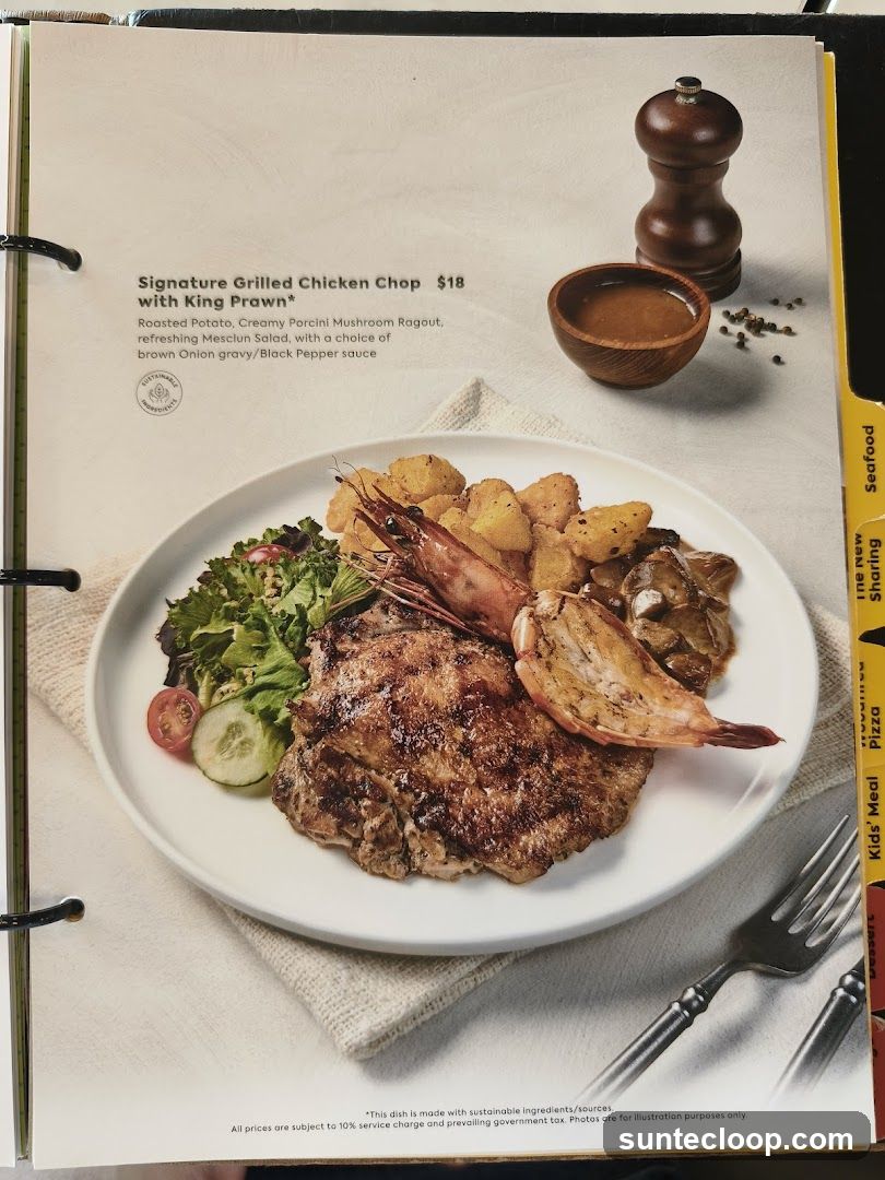 Signature Grilled Chicken Chop with King Prawn