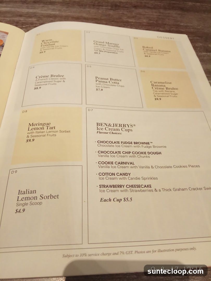 Dessert Menu