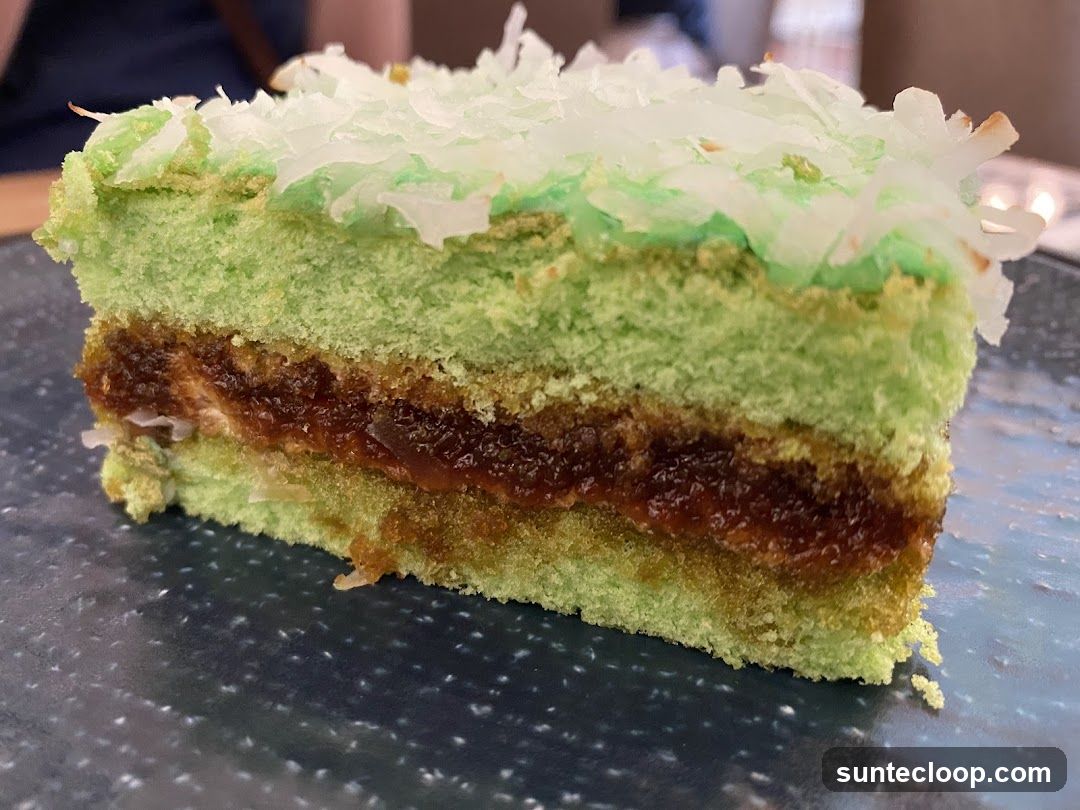 Slice of Pandan Cake