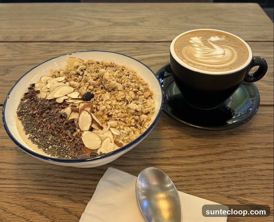 Acai Bowl and Latte